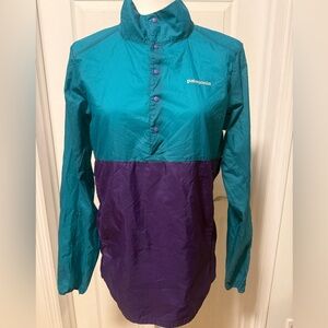 Patagonia Houdini Pullover Half Snap Two Tone Windbreaker Sz S